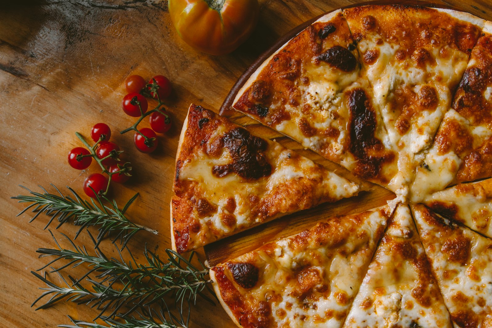 Fresh wood-fired pizza